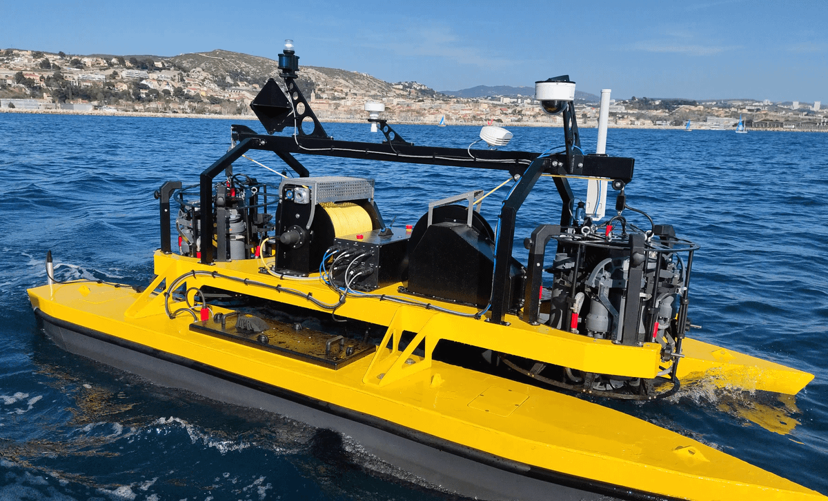 USV Subsea Tech Cat-Surveyor, modified for water sampling